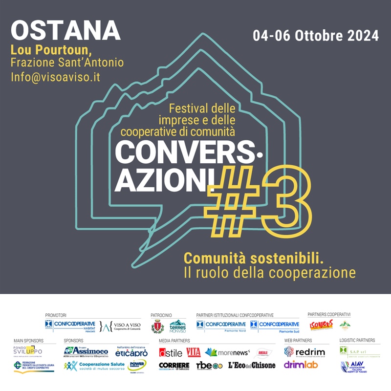 FESTIVAL DELLE COOPERATIVE DI COMUNITA'  - OSTANA DAL 4 AL 6 OTTOBRE 2024