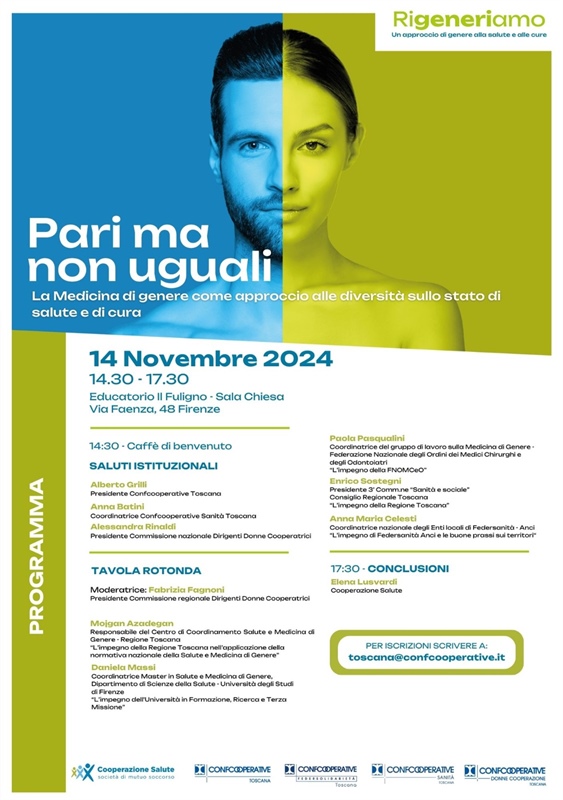 PARI MA NON UGUALI - Medicina di genere come un approccio alla diversità sullo stato di salute e di cura